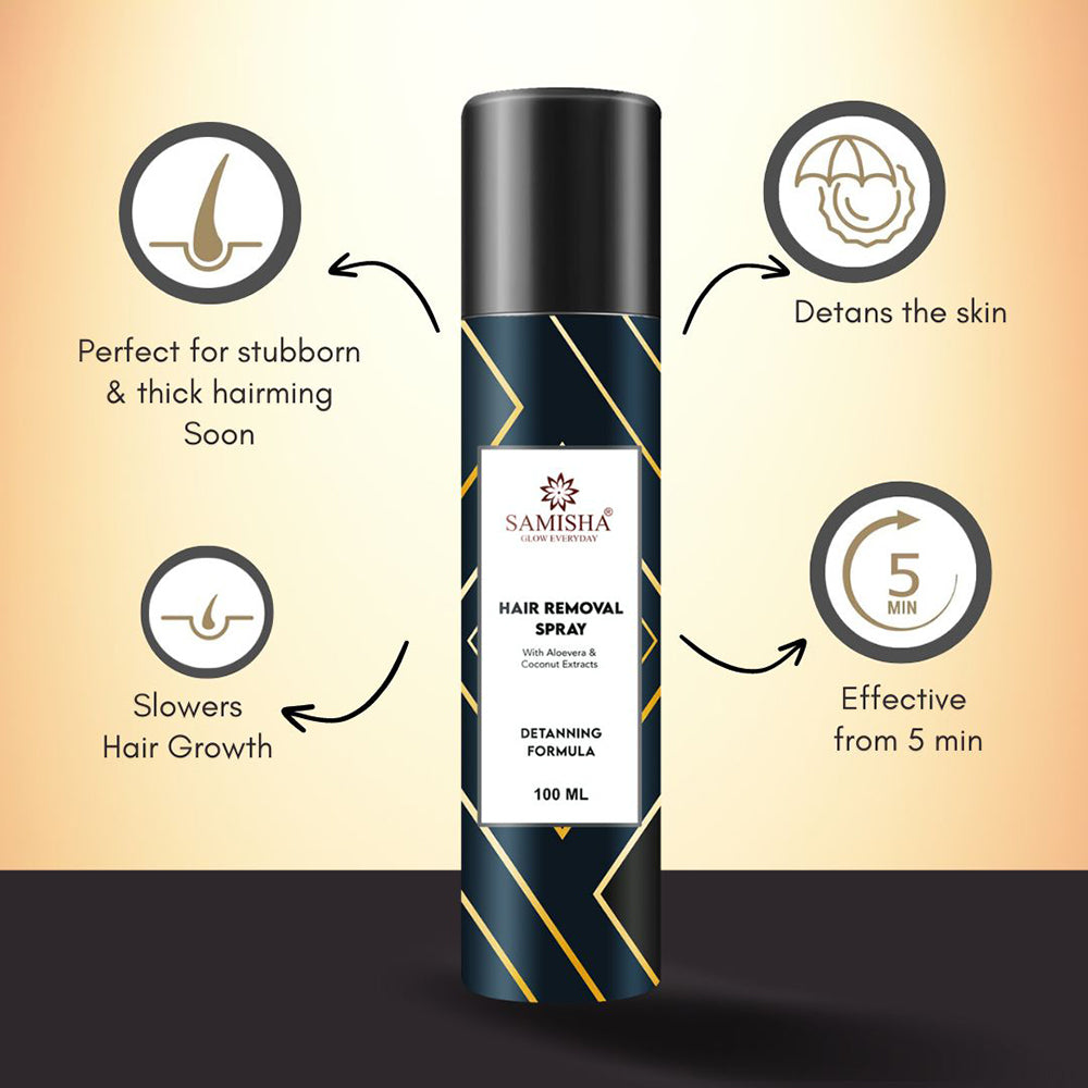 Samisha Hair Removal Spray For Men & Women - Distacart