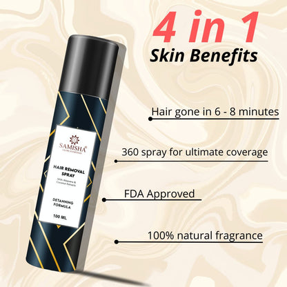 Samisha Hair Removal Spray For Men & Women - Distacart