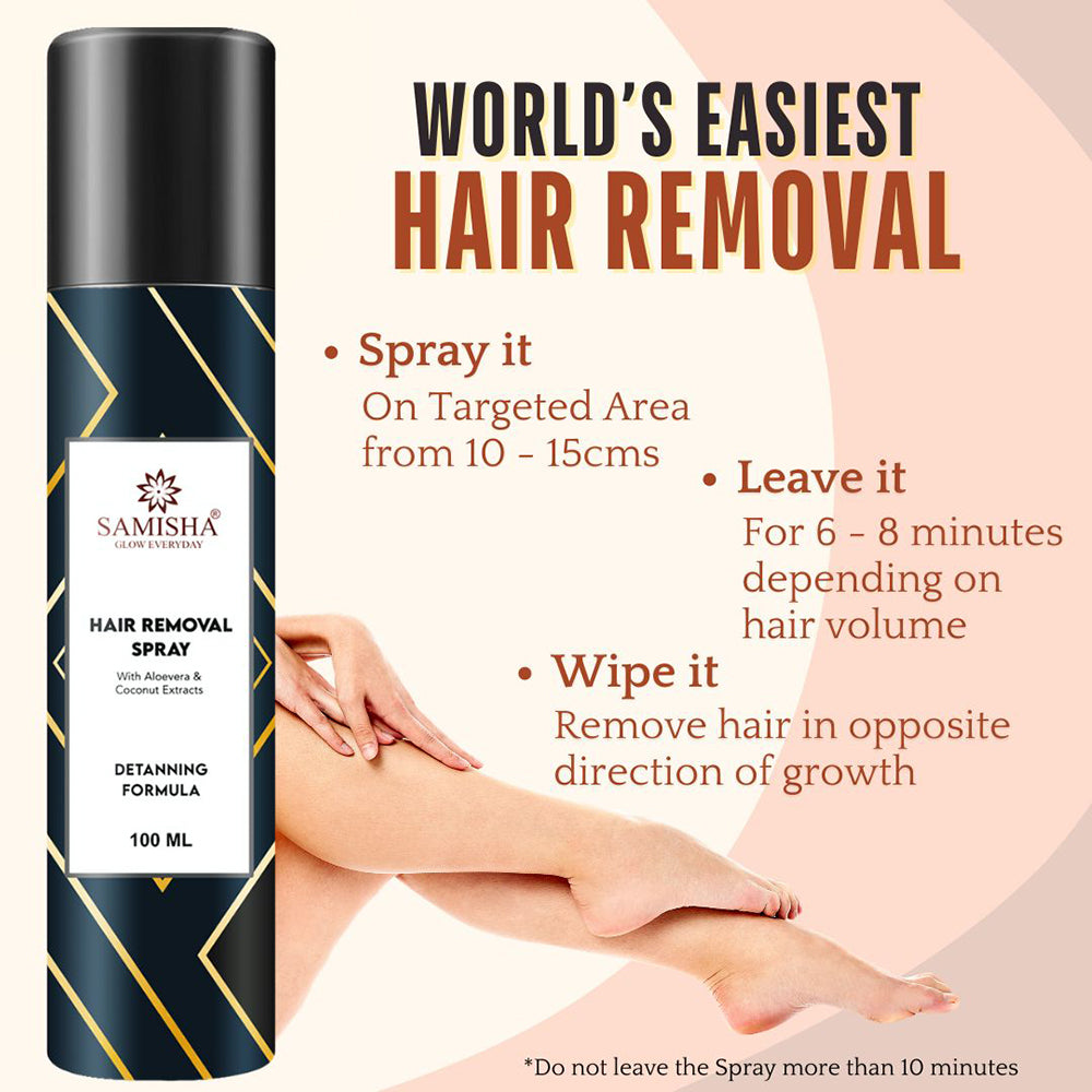 Samisha Hair Removal Spray For Men & Women - Distacart