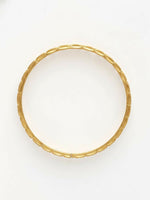 Thumbnail for NVR Women Set of 2 Leaf Design Gold Plated Kada Bangle - Distacart