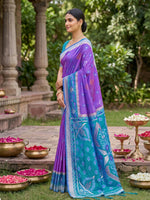 Thumbnail for Shree Shyam Fashion Purple Soft Silk Saree - Dista