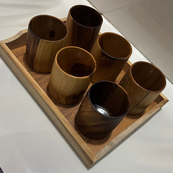 Wood estate Original Wooden Bourbon Drinking Water Glass Gifts - Distacart
