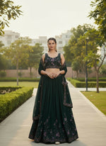 Thumbnail for Lehenga Mart Designer Indian Wedding Lehenga Choli-Green - Distacart