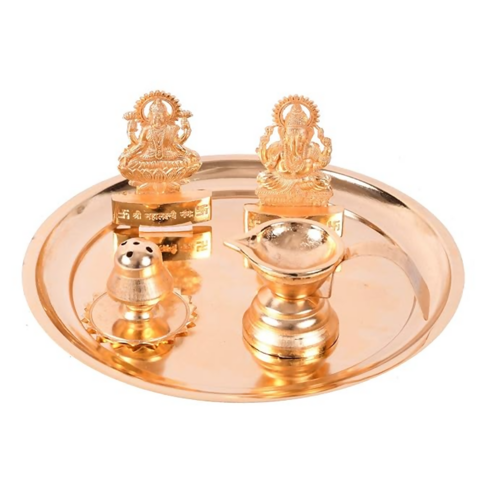 Collectible India Pooja thali Set for Aarti Home - Dista