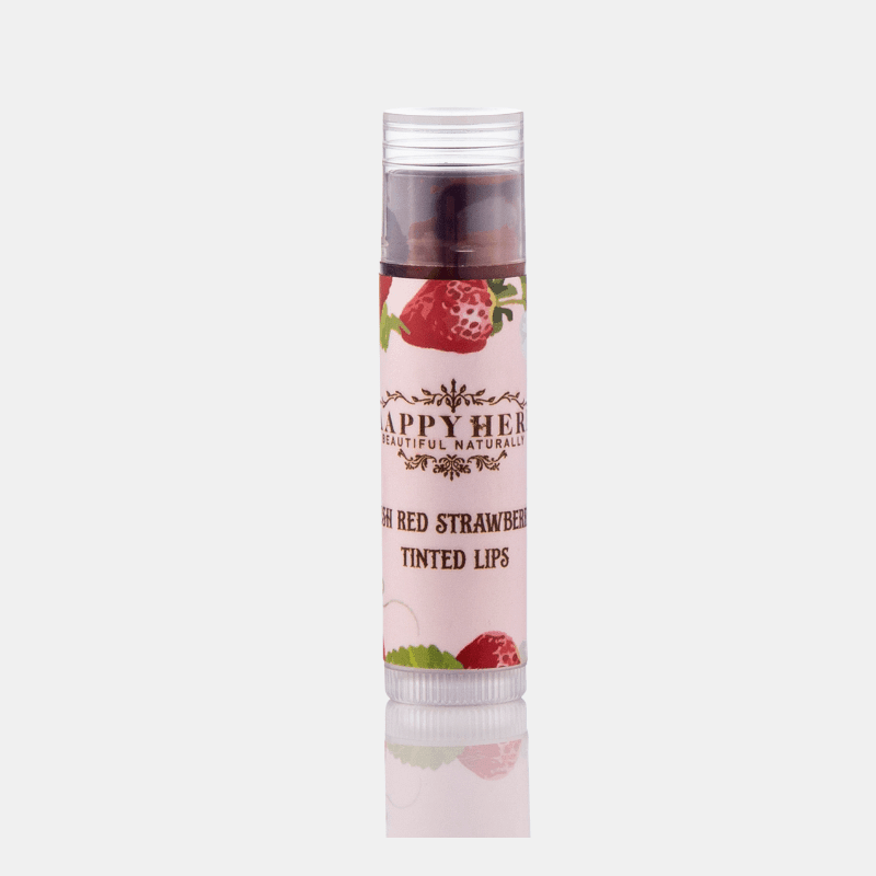 Haappyherbs Lip Balm With Tint Strawberry - Distacart