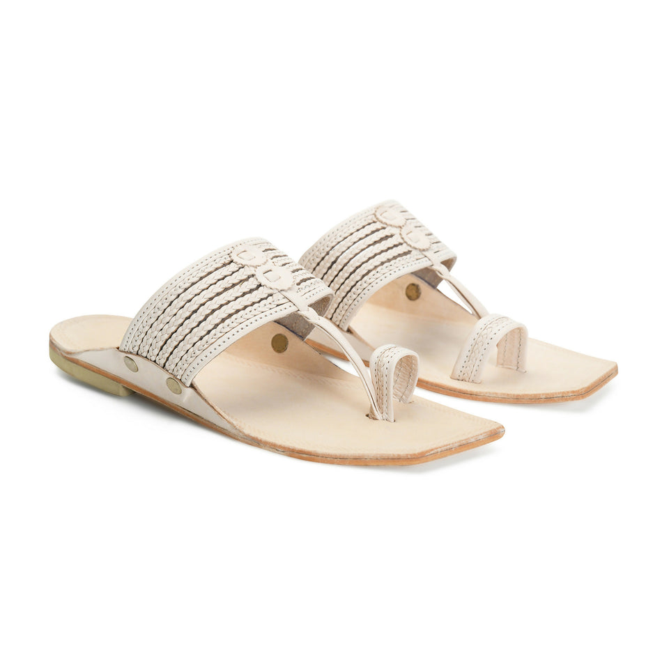 Buy Stepsoft Men'S Natural Square Toe Kolhapuri Chappal Original