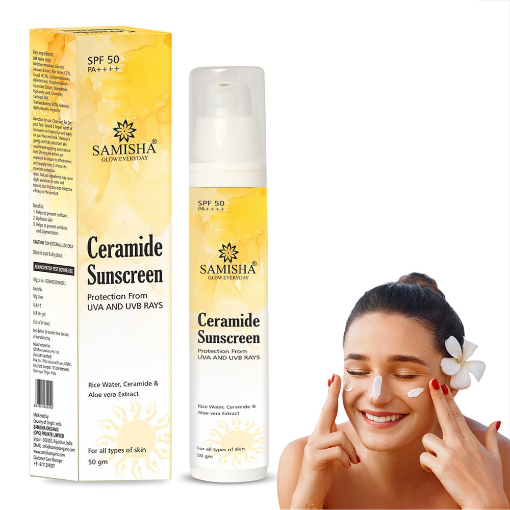 Samisha Ceramide & Hyaluronic Acid  Sunscreen Spf 50 Pa++++ - Distacart