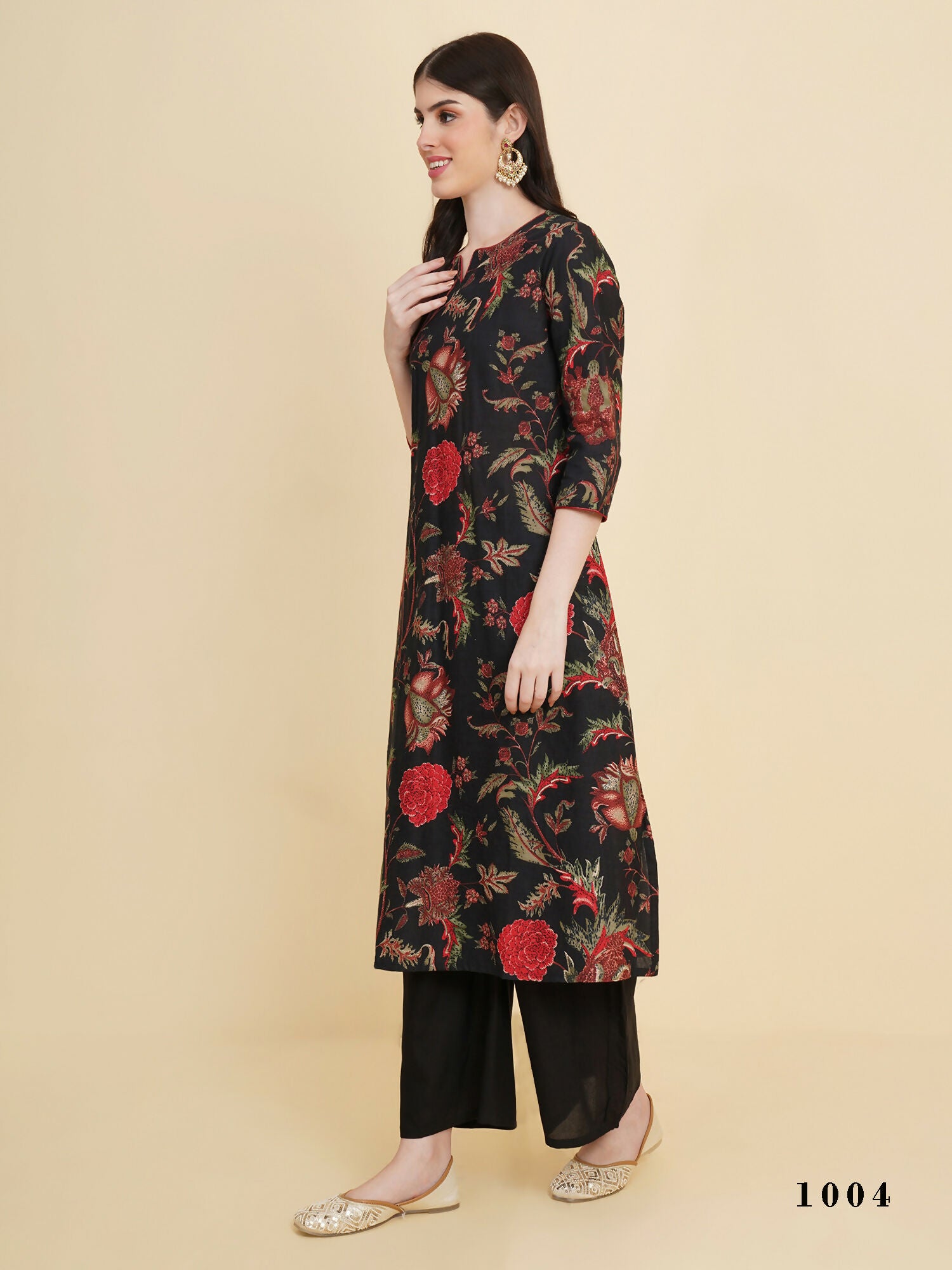 Designer Stylish black Cotton Stitched Suit With Dupatta - Tanisha - Distacart