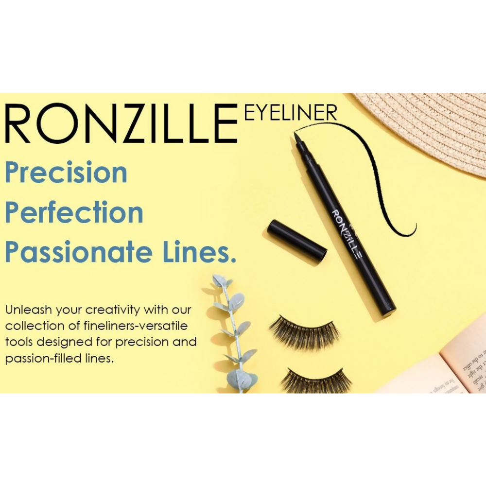 Ronzille Deep Black Sketch Matte Eyeliner Pencil Black - Dista