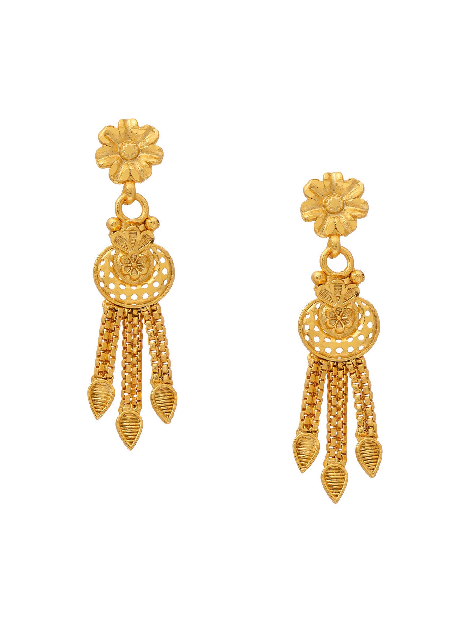 Ruby Raang Golden Choker with Earrings
