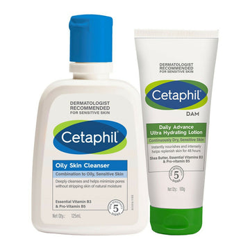 Cetaphil Oily Skin Cleanser & Hydrating Combo For Sensitive Skin - Distacart