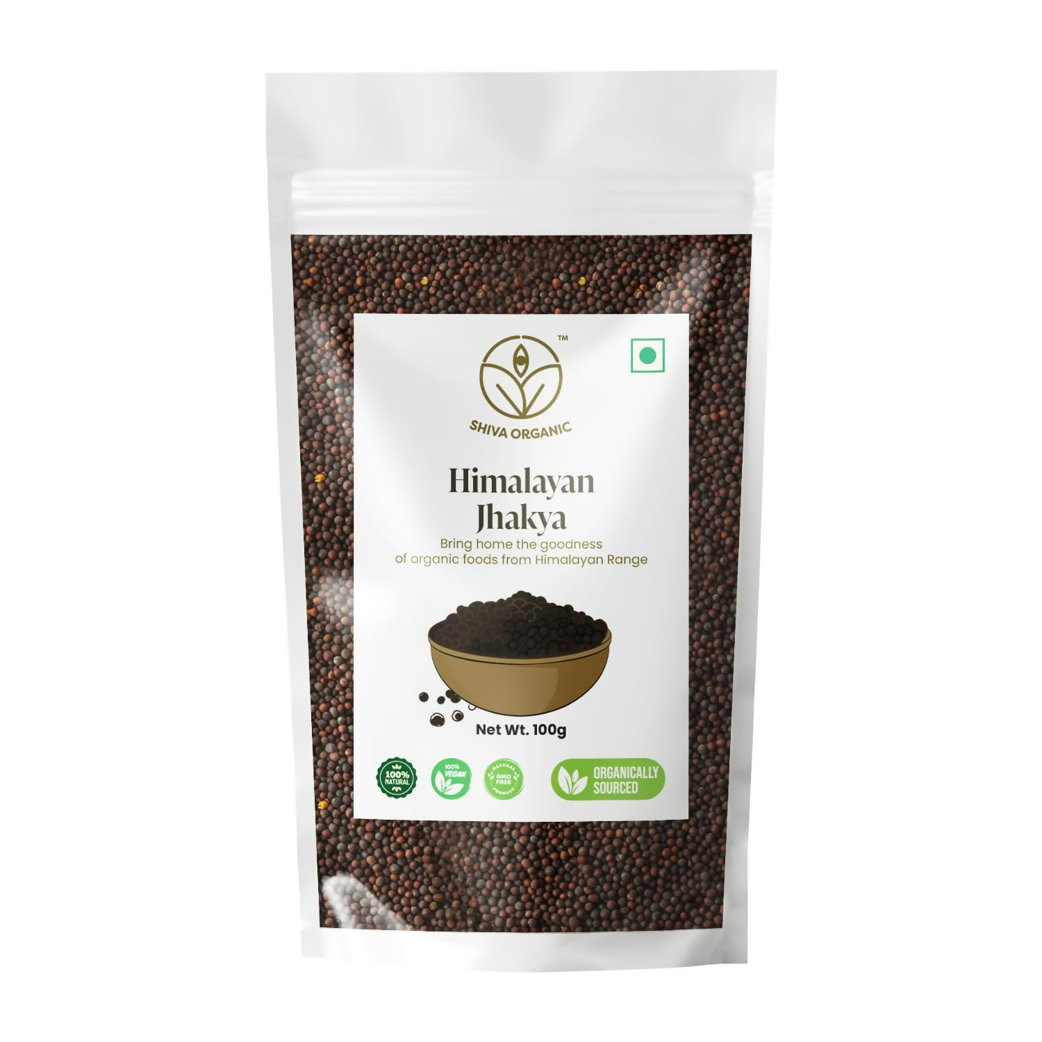 Shiva Organic Himalayan jakhiya seeds pahadi (Wild Mustard) Black Jakhya Seeds