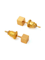 Thumbnail for Ruby Raang Golden Square Studs
