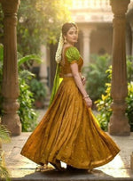 Thumbnail for Teeya Creation Womens New Trendy Festive Season Designer Lehenga Choli Set - Green - Dista