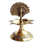 Thumbnail for CraftVatika Brass Peacock Diya Oil Lamp (Type 1)
