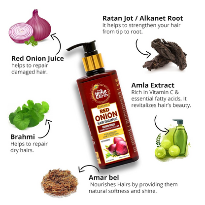 The Indie Earth Advanced Red Onion Hair Care Trio - Distacart
