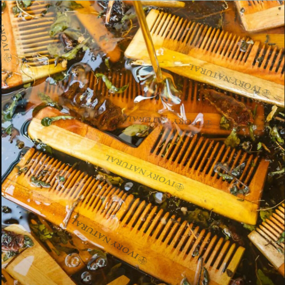 Ivory Natural Beard Kacchi Neem Wooden Comb - Natural Grooming For Beard - Distacart