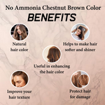 Thumbnail for VedicAyurveda Henna Based Hair Colour - Soft black & Chestnut Brown - Dista