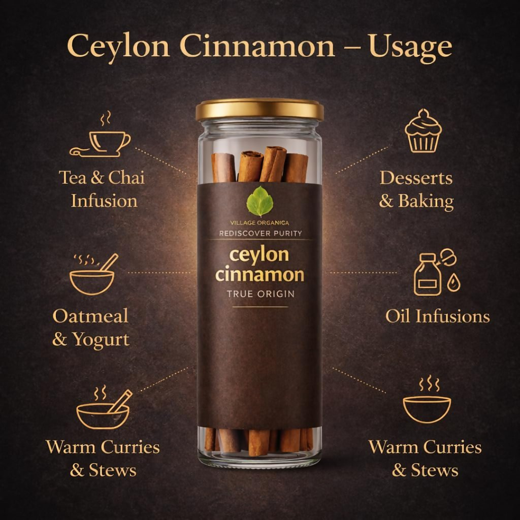 Village-Organica Ceylon Cinnamon Sticks - Dista