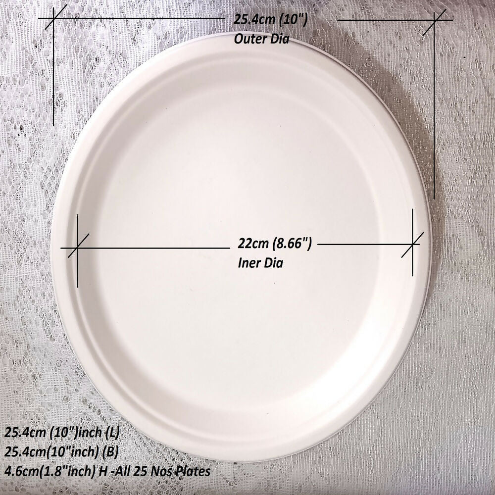 Disposable Round Plane Plates - Distacart
