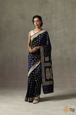 Thumbnail for Preksha Creation Indian Style Banarasi Soft Silk Women Saree - Blue - Distacart
