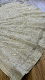Thumbnail for Jyoti Fashion Women's Off White Georgette Codding Thread with Sequins Embroidered Designer Lehenga Choli Set - Distacart