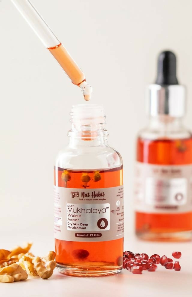 Nat Habit Pure Walnut Anaar Mukhalaya Face Oil - Distacart