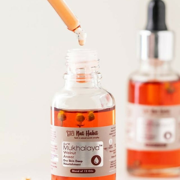 Nat Habit Pure Walnut Anaar Mukhalaya Face Oil - Distacart