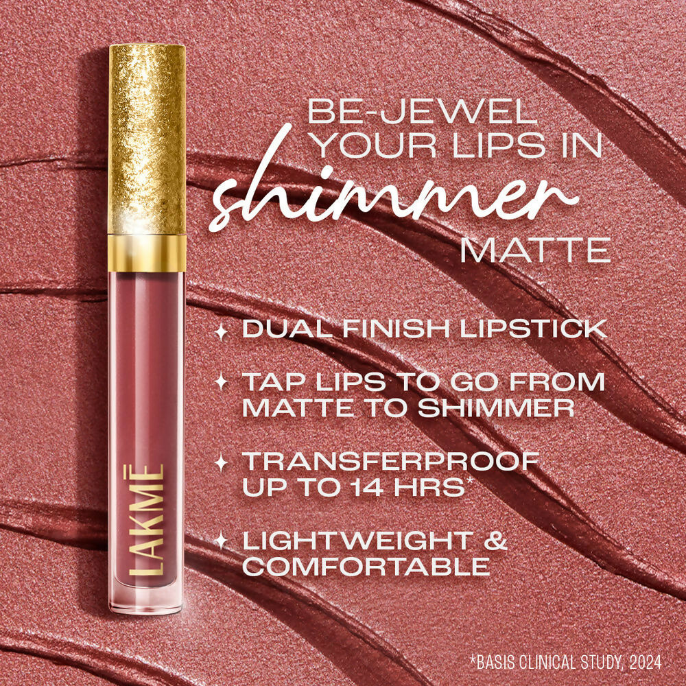 Lakme Be-jewel Shimmer Lip Liquid - Iced Espresso - Distacart