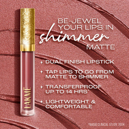 Lakme Be-jewel Shimmer Lip Liquid - Iced Espresso - Distacart