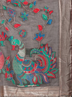 Thumbnail for Astita Linen Cotton Grey Saree