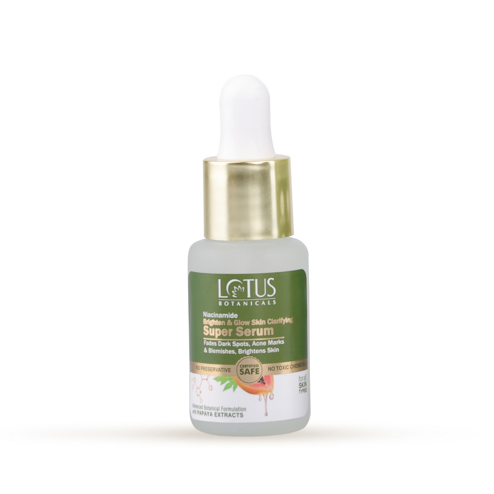 Lotus Botanicals Niacinamide & Papaya Brighten & Glow Skin Clarifying Super Serum - Distacart