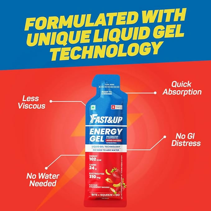Fast&Up Energy Gel-Strawberry Banana Flavour