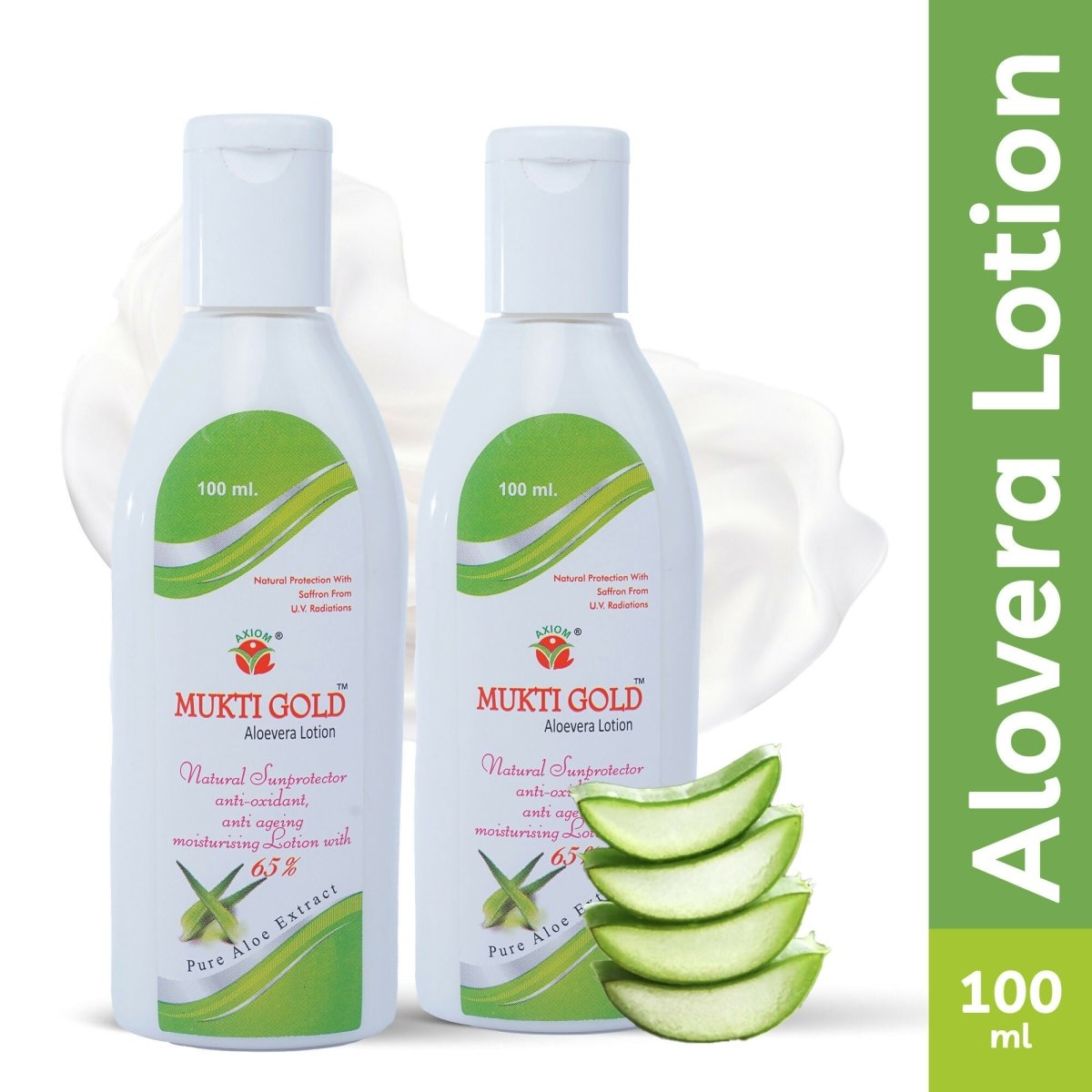 Axiom Mukti Gold Aloevera Lotion - Distacart