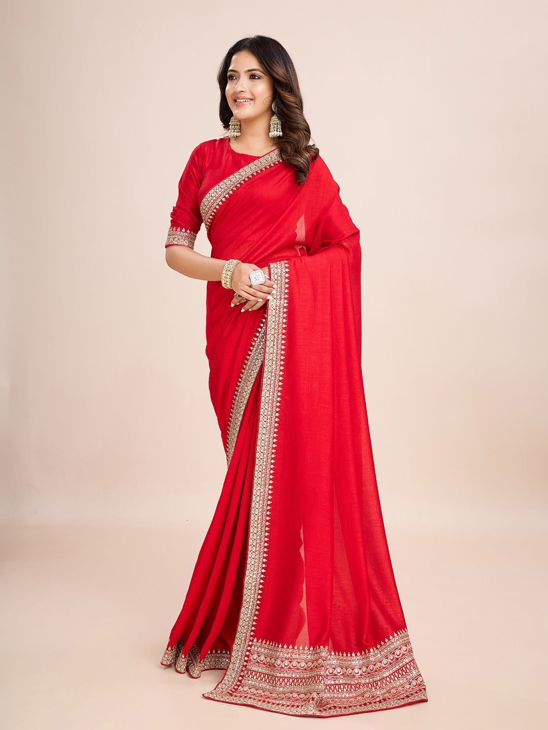kasee Embroidered Pure Silk Ready to Wear Saree - Distacart