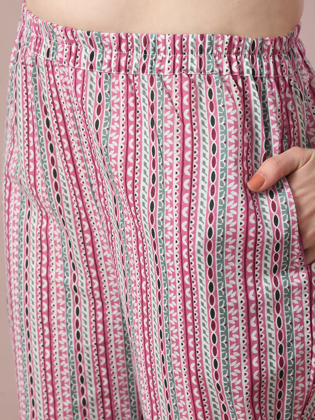 Myshka Women's Multi Printed Cotton Straight Party Kurta Set - Distacart