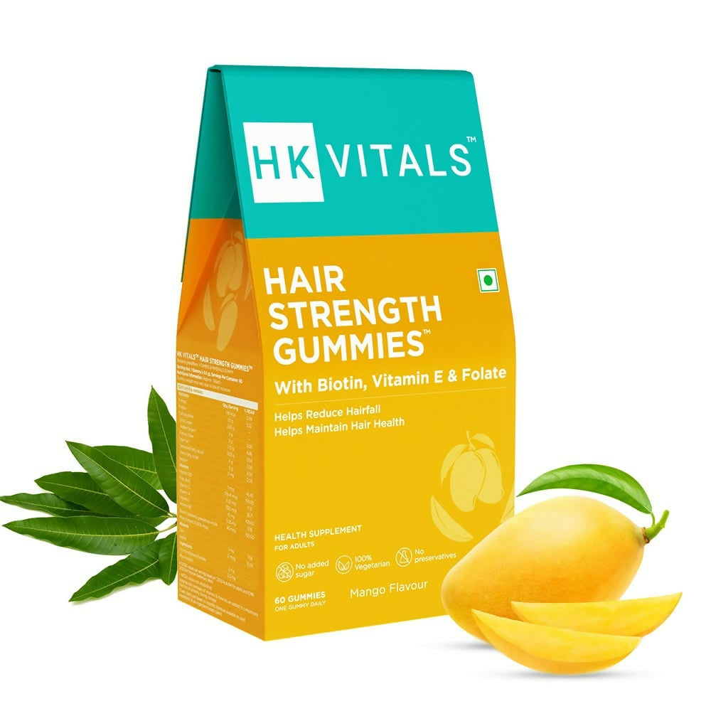 HK Vitals Hair Strength Biotin Gummies - Mango Flavor - Distacart