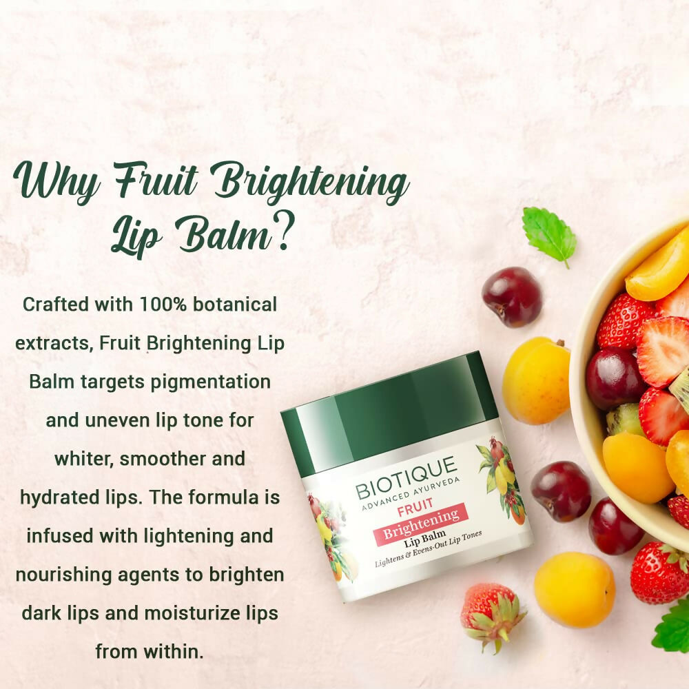 Biotique Fruit Whitening/Brightening Lip Balm - Dista