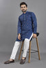 Anaita Teal Weaving Linen Cotton Straight Kurta - Distacart