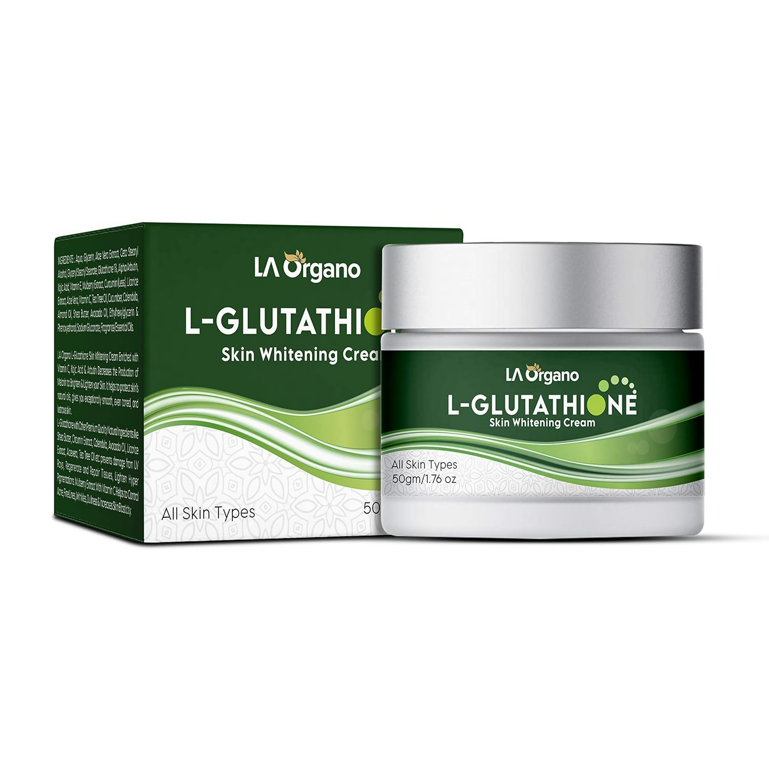 LA Organo L-Glutathione Cream For Skin Whitening - Distacart