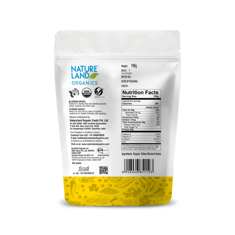 Nature Land Organics Mustard Yellow - Distacart