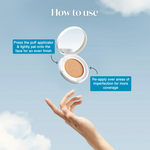 Thumbnail for The Face Shop Air Cotton Cushion SPF 50+ PA++++ - 201 Light Beige - Distacart