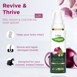 Thumbnail for VI-JOHN Prakritik Red Onion & Castor Oil Hair serum, Reduces Hair Loss, 100% Natural Bio Actives Hair Oil