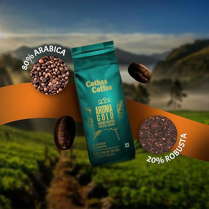Cothas Coffee Aroma Gold Medium Roasted Coffee Beans - Distacart