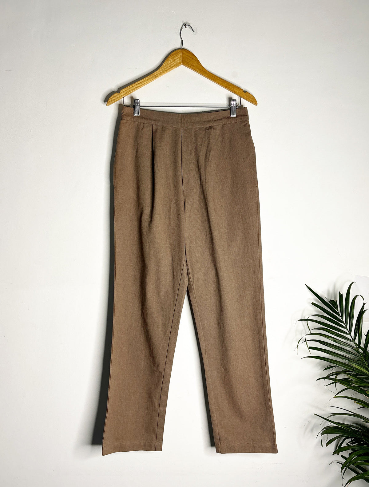 trueBrowns Beige Men's Gauze Pant