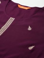 Thumbnail for Indo Era Ethnic Motifs Embroidered Sequinned Kurta with Trousers