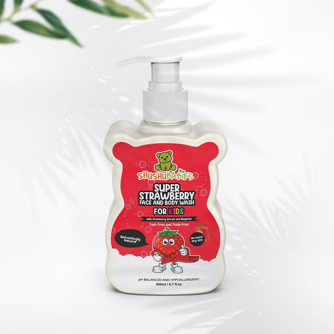 ShuShu Babies Super Strawberry Face and Body Wash (under 4-12 Years) - Distacart