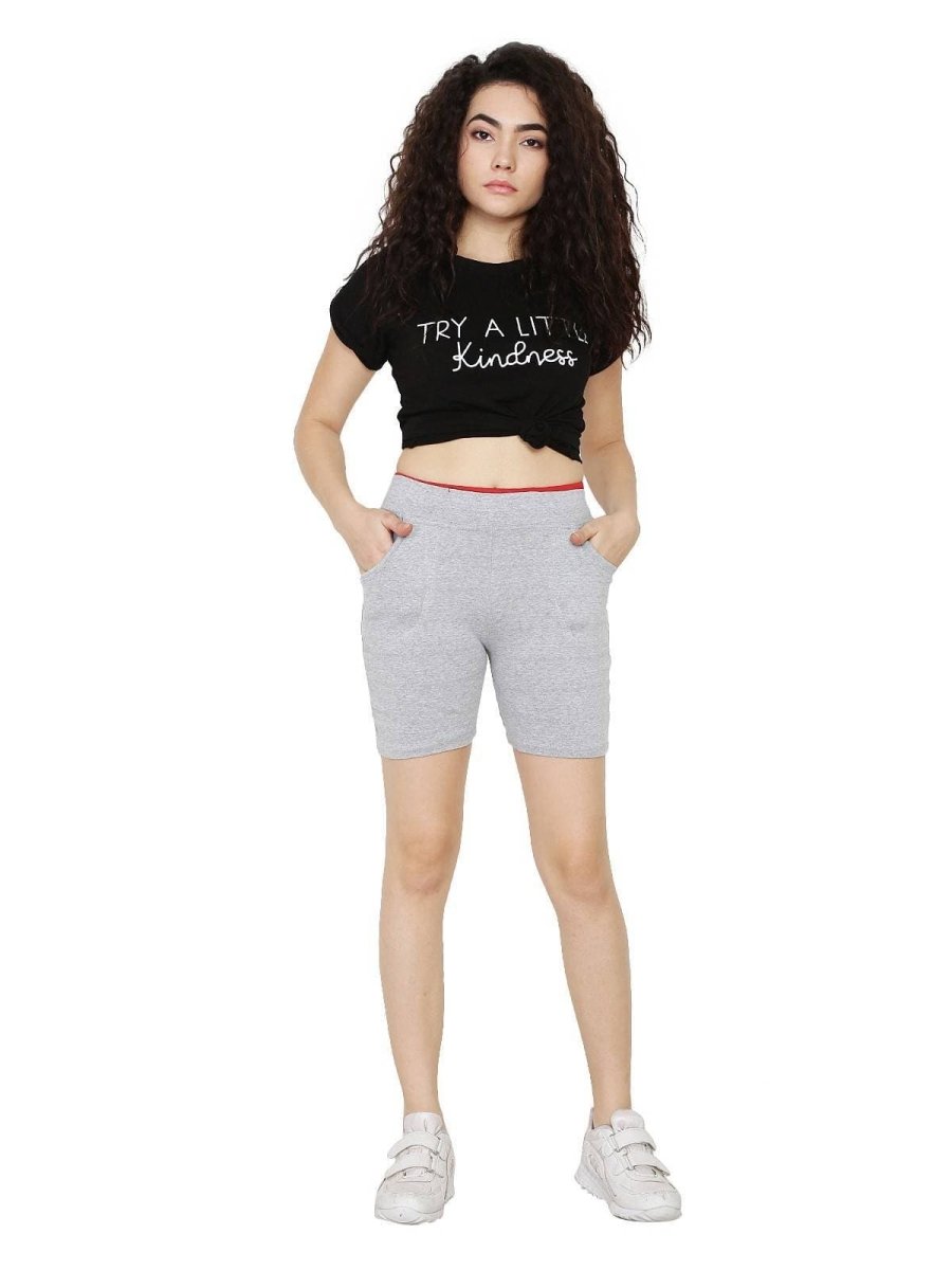 Asmaani Silver Color Short Pant with Two Side Pockets