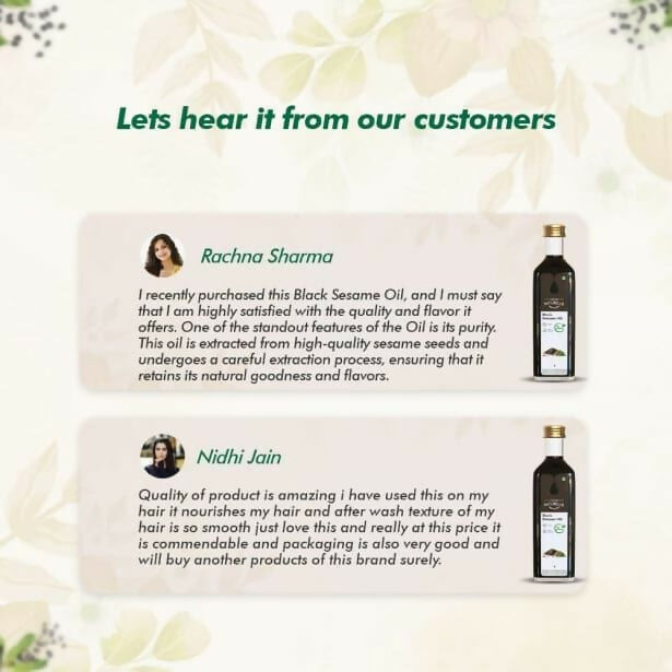 Farm Naturelle Wood Pressed Black Sesame Oil