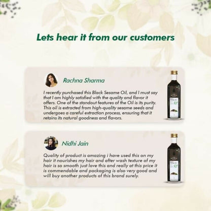 Farm Naturelle Wood Pressed Black Sesame Oil - Distacart